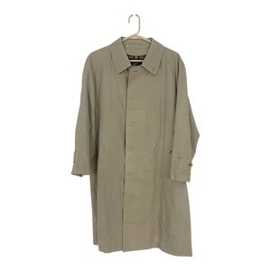 Burberry London long coat vintage rain coat trench classic tan nova check lined